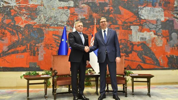 Aleksandar Vučić i Robert Fico - Sputnik Srbija