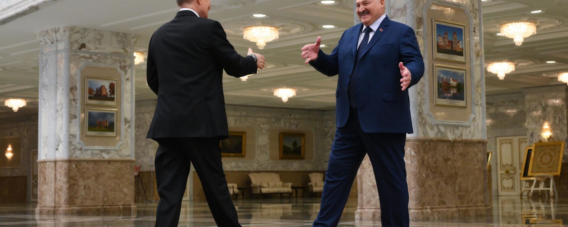 Руски председник Владимир Путин и белоруски лидер Александар Лукашенко - Sputnik Србија, 1920, 08.05.2026
