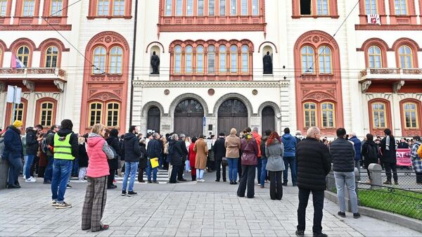 Studenti, protest, Rektorat - Sputnik Srbija