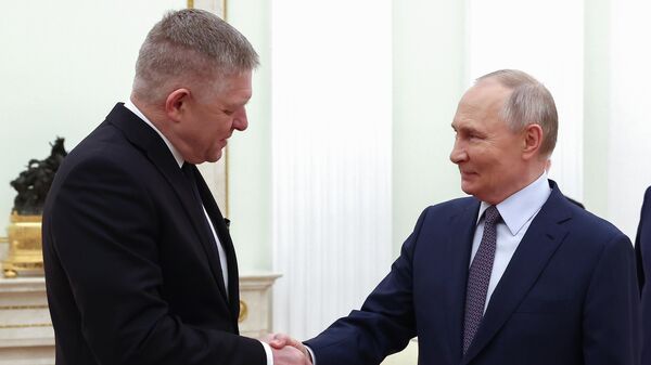 Premijer Slovačke Robert Fico i predsednik Rusije Vladimir Putin  - Sputnik Srbija