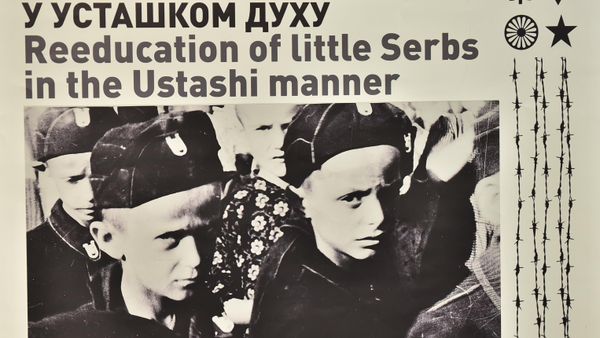 Део поставке на Конференцији Јасеновац, Аушвиц Балкана – преживела деца логораши сведоче - Sputnik Србија