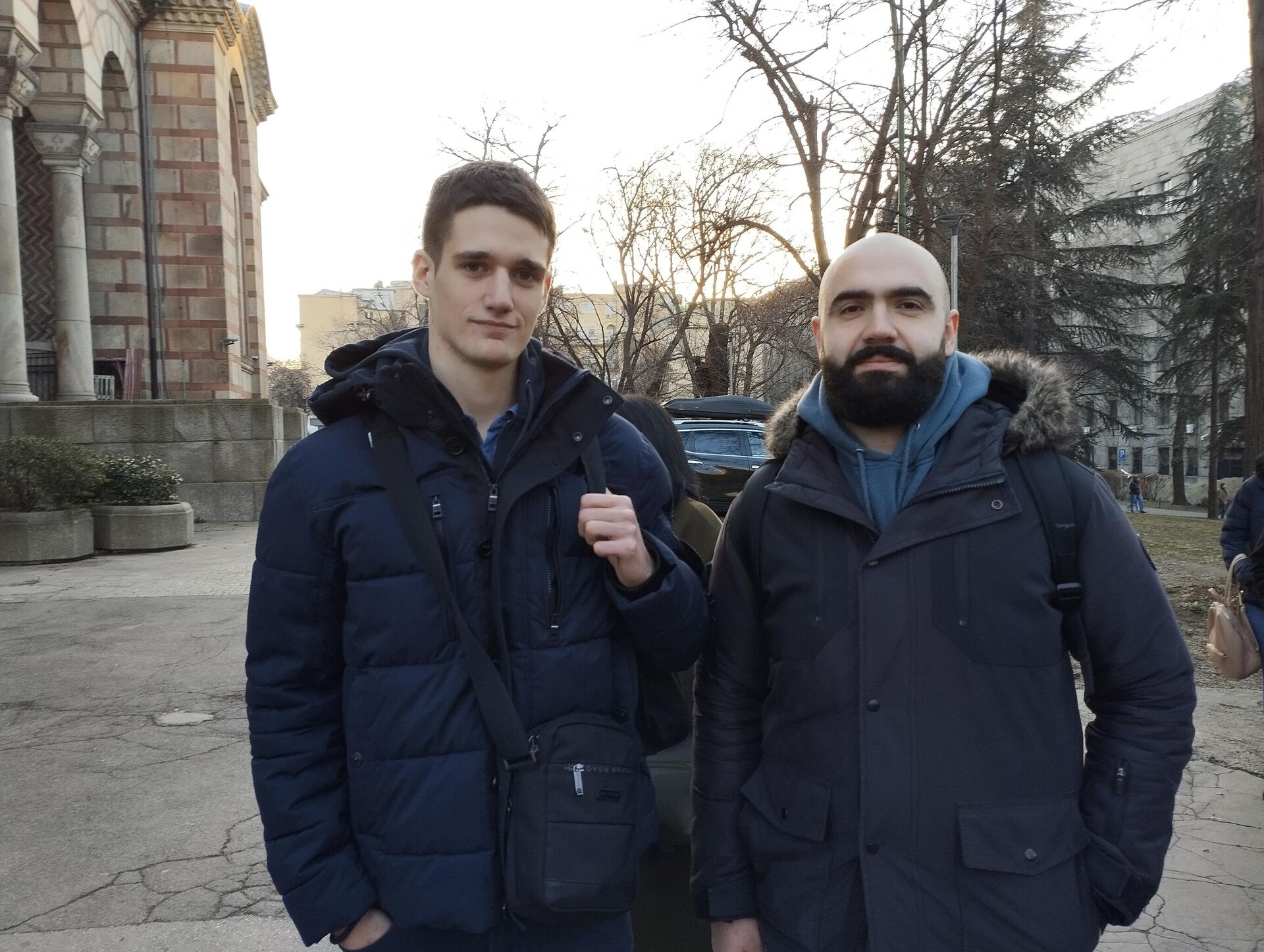 Student Vladimir Ignjatijević i njegov prijatelj došli su da se poklone ikoni Presvete Bogorodice ,,Umekšanje zlih srca u Ruskoj crkvi na Tašmajdanu - Sputnik Srbija, 1920, 01.02.2025