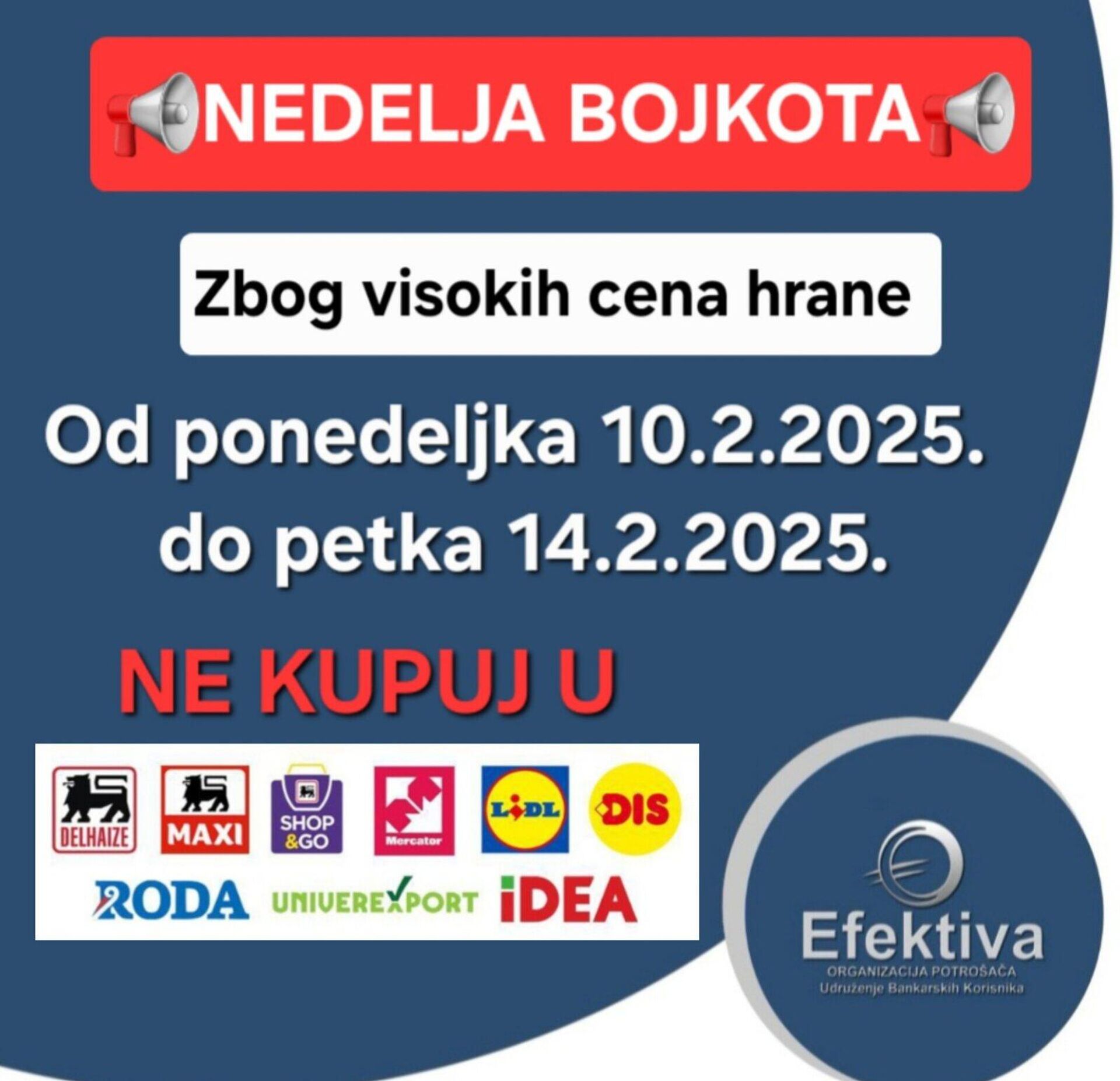 Najava za bojkot velikih trgovinskih lanaca u Srbiji - Sputnik Srbija, 1920, 06.02.2025