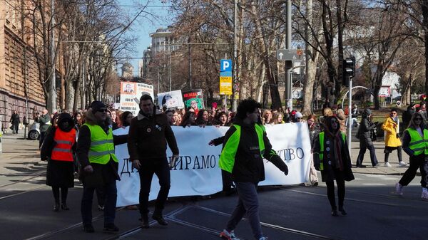 Protest u Beogradu - Sputnik Srbija