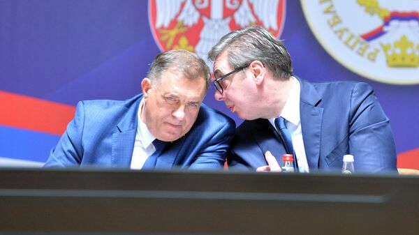 Aleksandar Vučić i Milorad Dodik - Sputnik Srbija