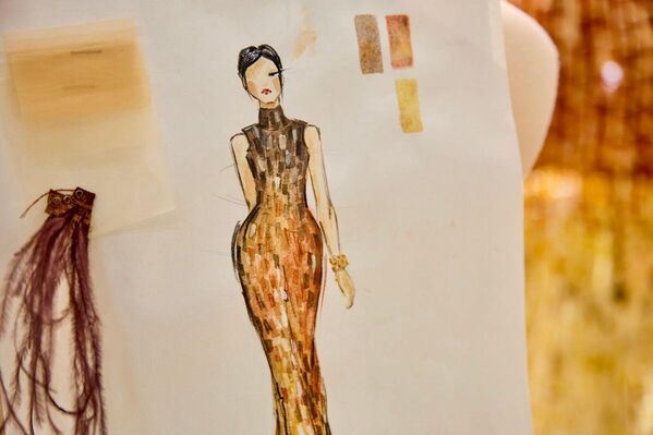 Овако су креатори замислили хаљину од ћилибара. Овако су креатори замислили хаљину од ћилибара. - Sputnik Србија