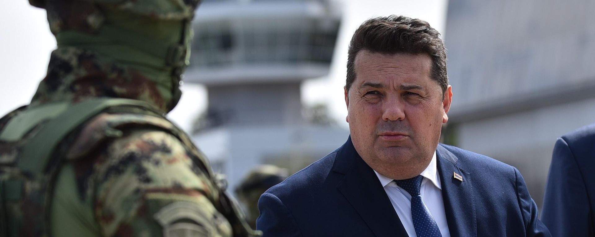 Председник Народне скупштине Републике Српске Ненад Стевандић на приказу наоружања и опреме Застава 2024.  - Sputnik Србија, 1920, 02.09.2026
