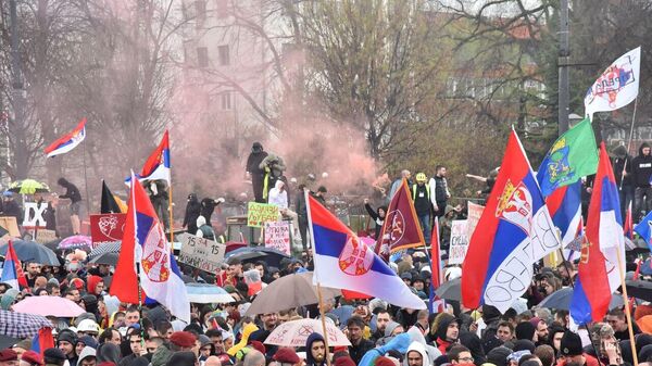 Protest studenata u Beogradu - Sputnik Srbija