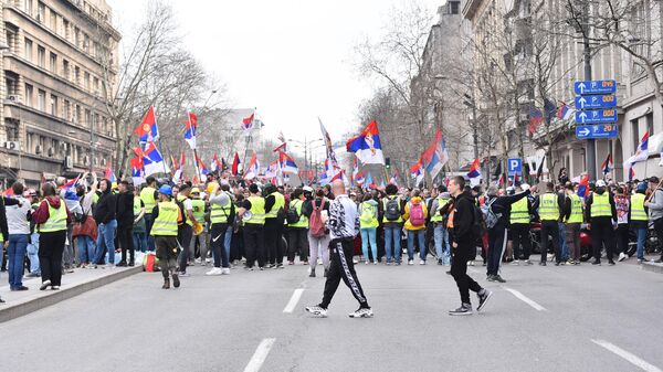 Протестни скуп под слоганом „15. за 15“ у Београду - Sputnik Србија