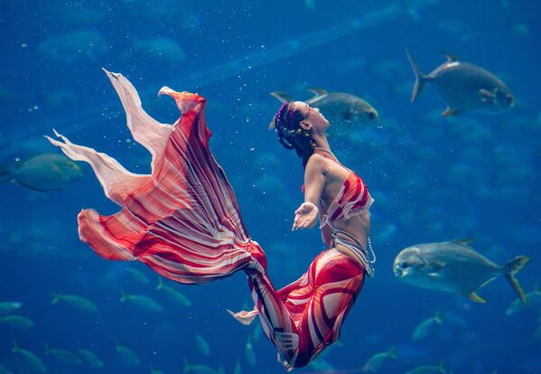 Учесница из Хонг Конга у финалу такмичења за најбољу сирену у кинеској провинцији Хајнан. - Sputnik Србија