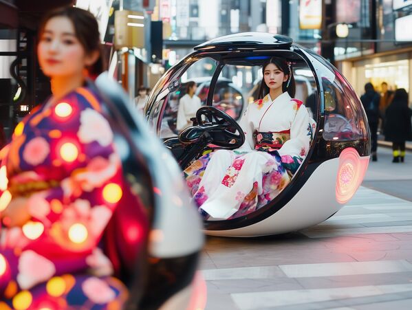 Јапански мини-транспорт будућности у облику лопте која лебди десетак центиметара изнад земље. Путник поставља руту путем гласовног интерфејса, а капсула се пажљиво креће дуж програмиране путање брзином хода. Идеално за старе квартове са уским уличицама. - Sputnik Србија