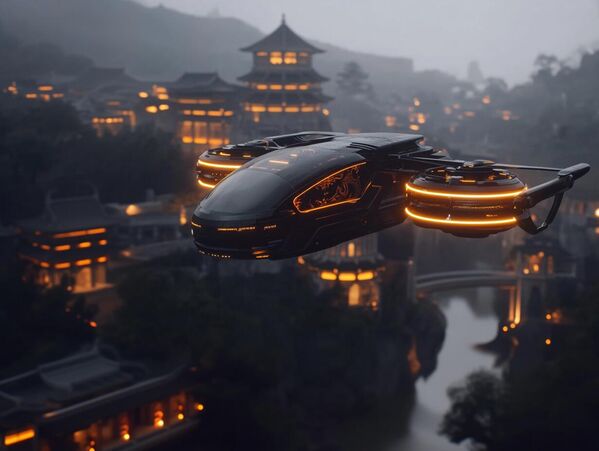 Авио такси велике брзине за кинеске мегаградове, који комбинује најсавременију технологију са елементима културног наслеђа. Може да прими до 6 путника. - Sputnik Србија