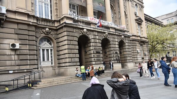 Блокада Електротехничког факултета  - Sputnik Србија