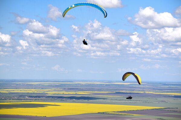 Поглед са висине на жута поља. - Sputnik Србија