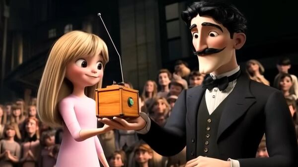 Kadar iz animiranog filma Neva i magični svet Nikole Tesle - Sputnik Srbija