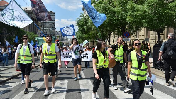 Студентски протест у Београду  - Sputnik Србија