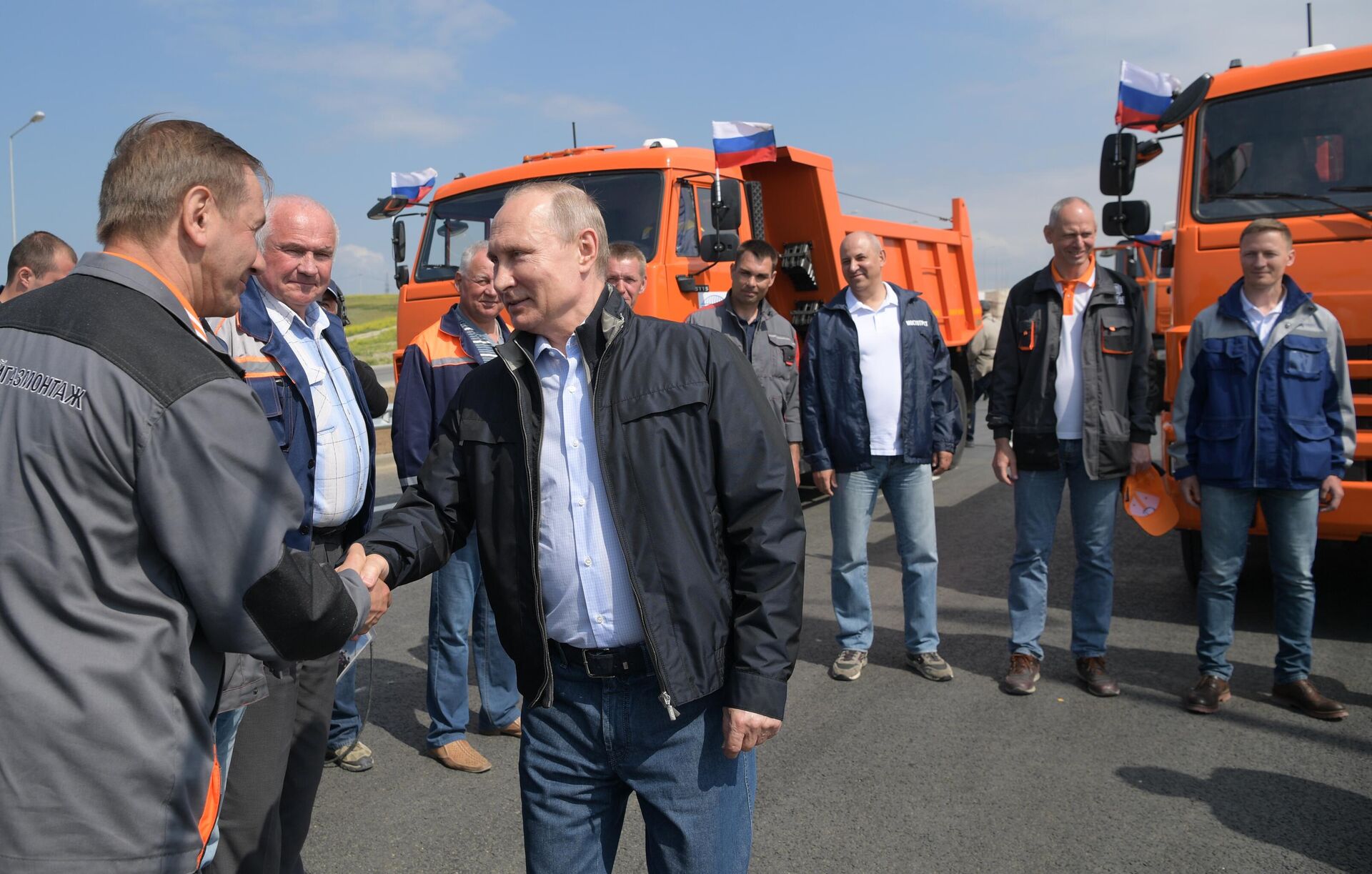 Председник Русије Владимир Путин на отварању Кримског моста 2018. Председник Русије Владимир Путин на отварању Кримског моста 2018. - Sputnik Србија, 1920, 06.05.2025
