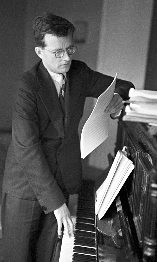 Совјетски композитор Дмитриј Шостакович, професор на Московском државном конзерваторијуму П.И. Чајковски. - Sputnik Србија