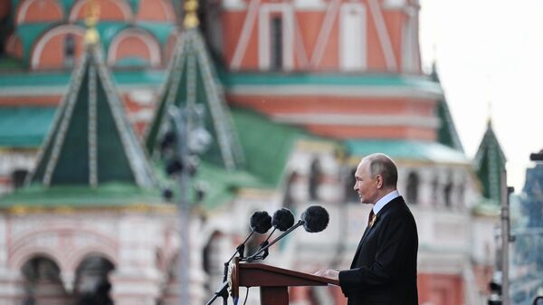 Президент РФ В. Путин и иностранные лидеры на военном параде в честь 80-летия Победы - Sputnik Србија