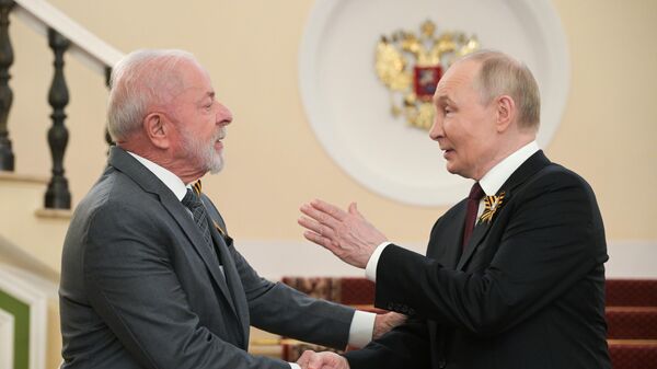 Putin i predsednik Brazila Lula da Silva - Sputnik Srbija