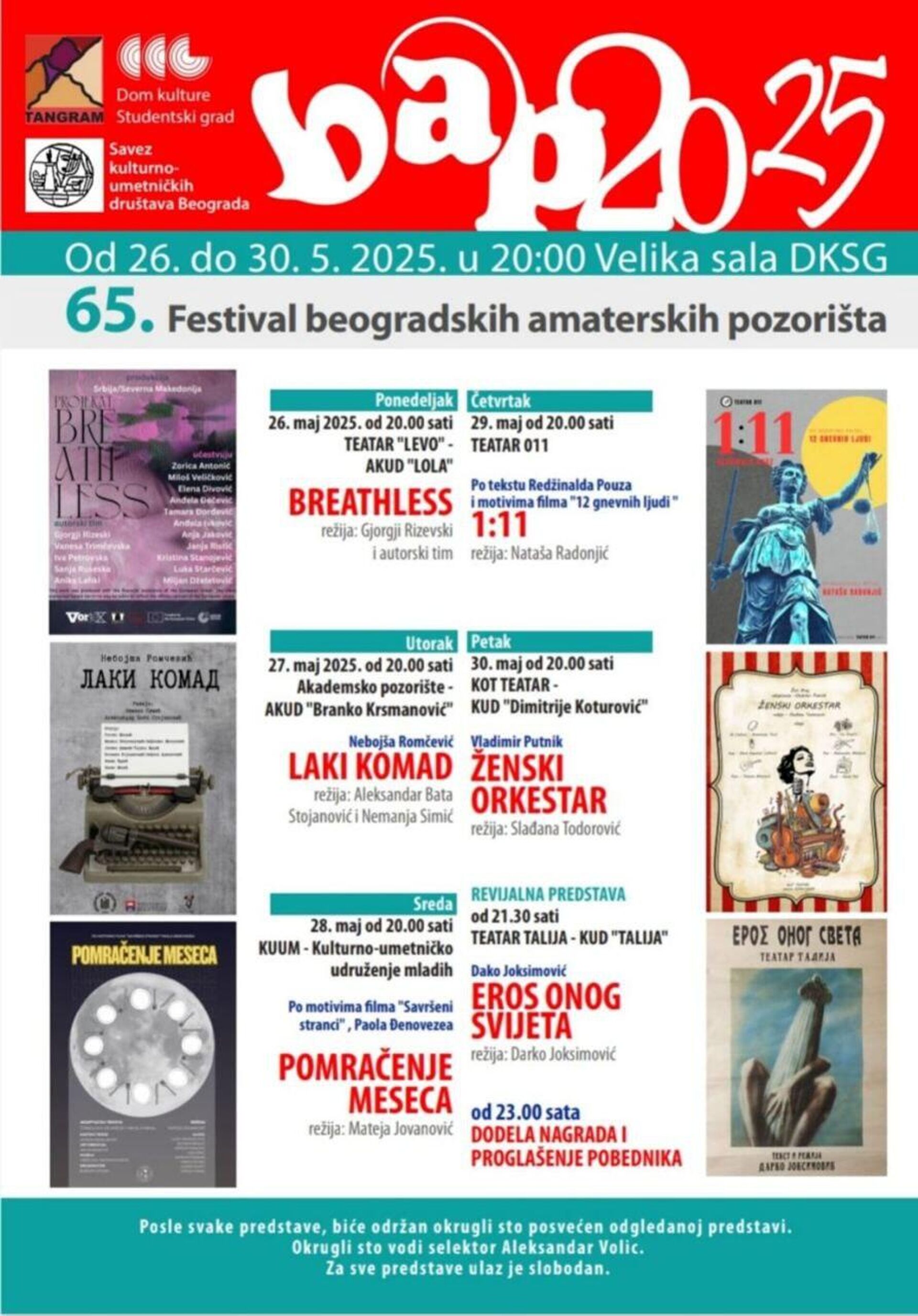 65. Festival beogradskih amaterskih pozorišta - Sputnik Srbija, 1920, 26.05.2025