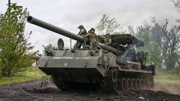 Samohodni top 2S7M Malka grupe Centar u zoni specijalne vojne operacije - Sputnik Srbija