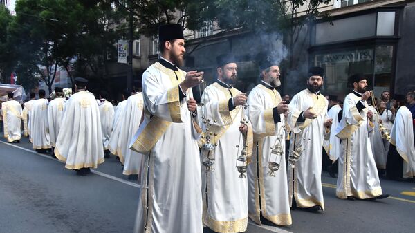 Litija okupljena u čast slave grada Beograda - Sputnik Srbija