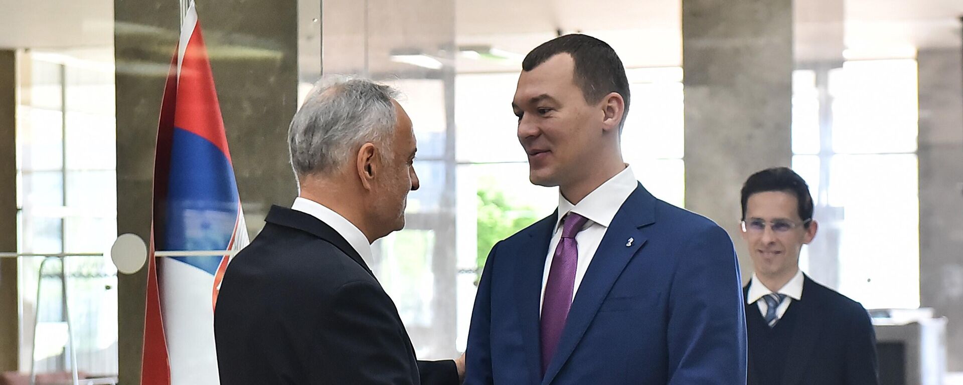 Српски и руски министри спорта, Зоран Гајић и Михаил Дегтјарјов,  - Sputnik Србија, 1920, 31.05.2025