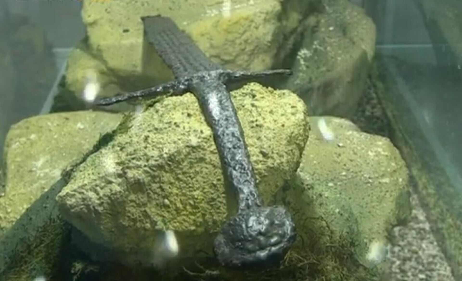 Srednjovekovni mač pronađen u Vrbasu zaboden u kamenu, simbol grada koji je Savićeva uvrstila u bajku - Sputnik Srbija, 1920, 08.06.2025