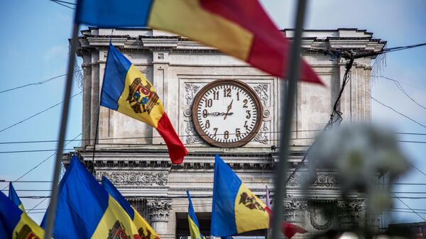 Флаг Молдовы в Кишеневе, Молдова - Sputnik Србија