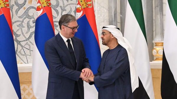 Aleksandar Vučić i šeik Mohamed bin Zajed Al Nahjan - Sputnik Srbija