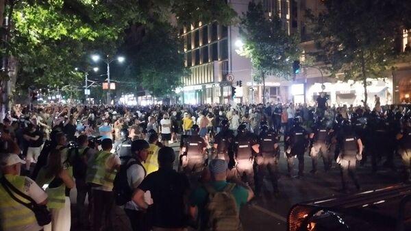 Сукоб демонстраната и полиције  - Sputnik Србија