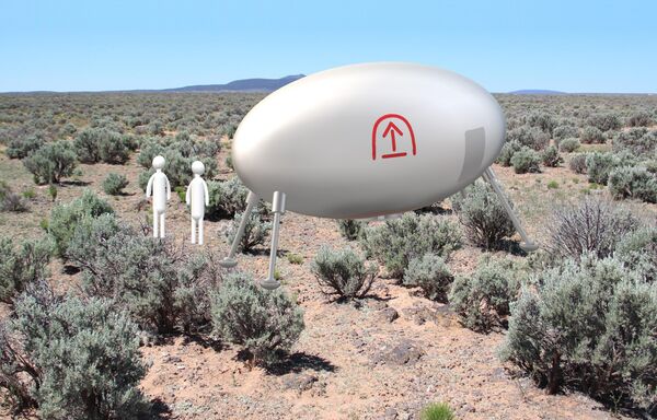 Модел летелице која је наводно виђена у 17.50 сати 24. априла 1964. у Секору, Нови Мексико, САД. Слетање НЛО-а са хуманоидним створењима је видео полицајац, наредник Лони Замора. Модел летелице која је наводно виђена у 17.50 сати 24. априла 1964. у Секору, Нови Мексико, САД. Слетање НЛО-а са хуманоидним створењима је видео полицајац, наредник Лони Замора. - Sputnik Србија