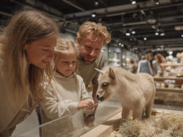 Мини једнорог "Unicornette" (Equus mirabilis) - савршен кућни љубимац за 2100. годинуВисина: 30 центиметара Рог: Мекан, светли биолуминисцентном светлошћу (мења боју у зависности од расположења)Понашање и карактер: Воли да јури сунчеве зраке и игра се лоптом. Као пас - дочекује на вратима, спава на јастуку власникаИнтелигенција: Може отварати мини врата (ако се научи), доносити мале предмете (кључеве, прстење) Препознавати неке речи и емоције власника Мини једнорог "Unicornette" (Equus mirabilis) - савршен кућни љубимац за 2100. годинуВисина: 30 центиметара Рог: Мекан, светли биолуминисцентном светлошћу (мења боју у зависности од расположења)Понашање и карактер: Воли да јури сунчеве зраке и игра се лоптом. Као пас - дочекује на вратима, спава на јастуку власникаИнтелигенција: Може отварати мини врата (ако се научи), доносити мале предмете (кључеве, прстење) Препознавати неке речи и емоције власника - Sputnik Србија