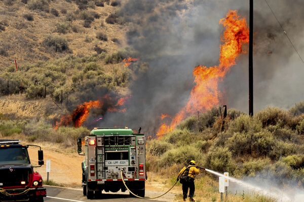 Пожар, који је избио у среду у округу Сан Луис Обиспо, захватио је више од 212 квадратних километара и до синоћ је био само 10 одсто под контролом, саопштиле су надлежне службе. - Sputnik Србија