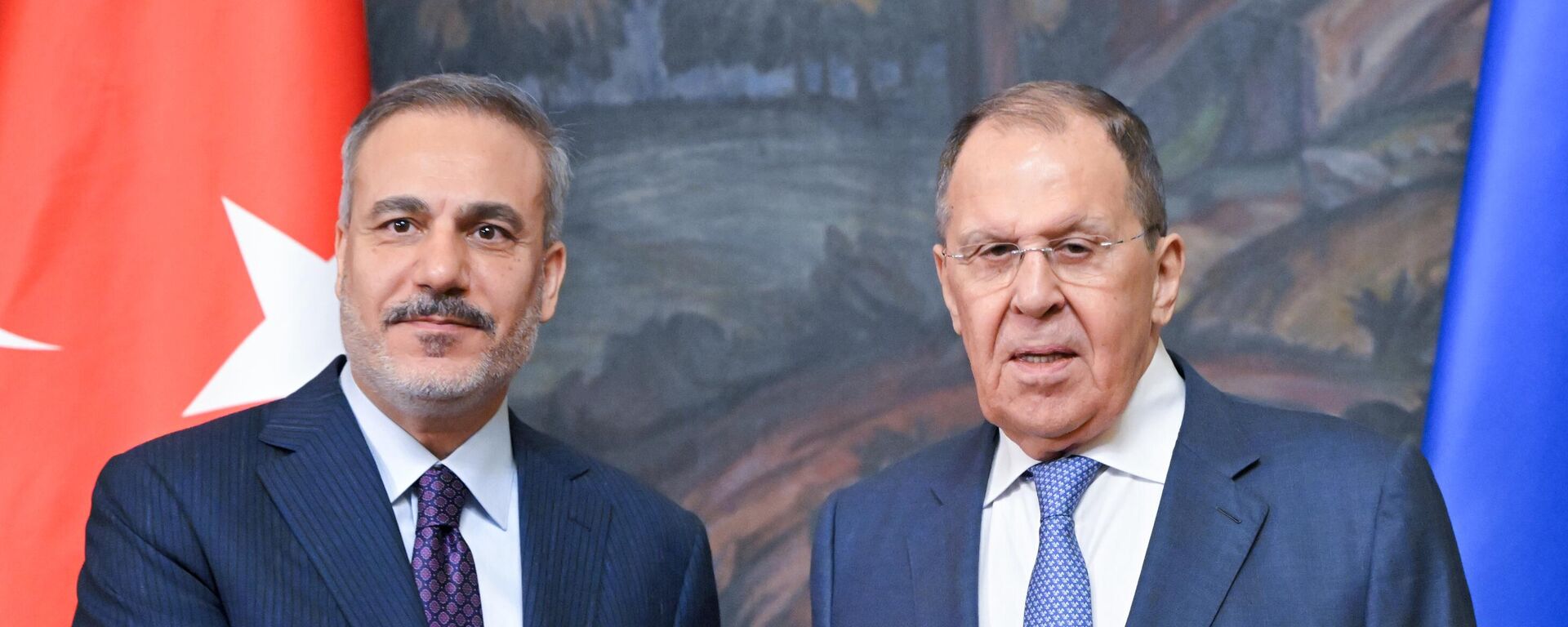 Министри спољних послова Турске и Русије, Хакан Фидан и Сергеј Лавров - Sputnik Србија, 1920, 17.03.2026