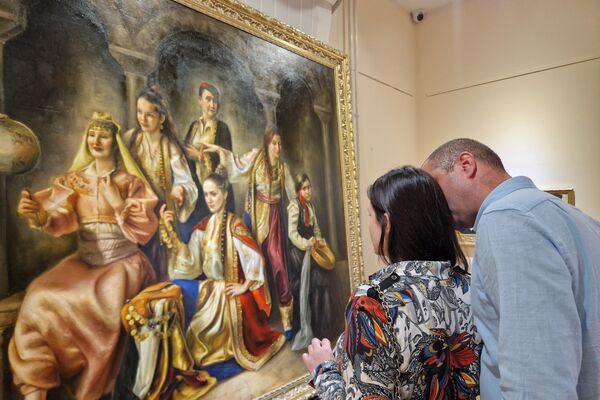 Slika koja je nastala u saradnji sa Nacionalnim ansamblom „Venac“ koji deluje na Kosovu i Metohiji - Sputnik Srbija