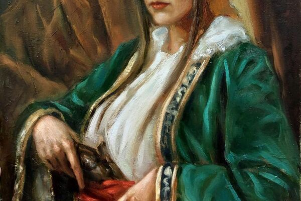 Detalj slike Autoportret sa kuburom - Sputnik Srbija