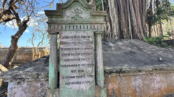 U porti Crkve Svetog Jovana na istočnom Barbadosu Lazić je pronašao grob Ferdinanda Paleologa (1619–1670) - Sputnik Srbija