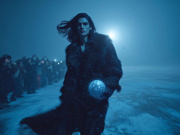 Плутон у мистериозном мрачном издању је изгнаник, али са невероватним шармом. Плутон (Хад) је владар подземља и владар патуљасте планете Плутон. На модној писти, он отелотворује загонетну природу. - Sputnik Србија