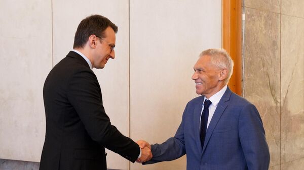 Petar Petković sa ambasadorom Rusije Aleksandrom Bocan-Harčenkom - Sputnik Srbija