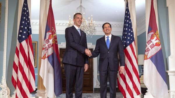 Marko Đurić sa američkim državnim sekretarom Markom Rubiom - Sputnik Srbija