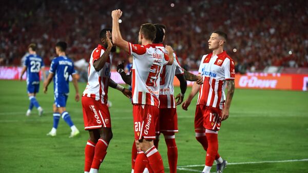 Фудбалери Црвене звезде славе погодак - Sputnik Србија