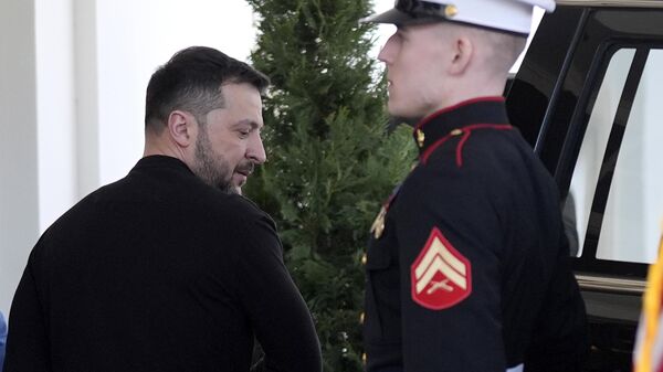 Vladimir Zelenski izlazi iz Bele kuće. - Sputnik Srbija