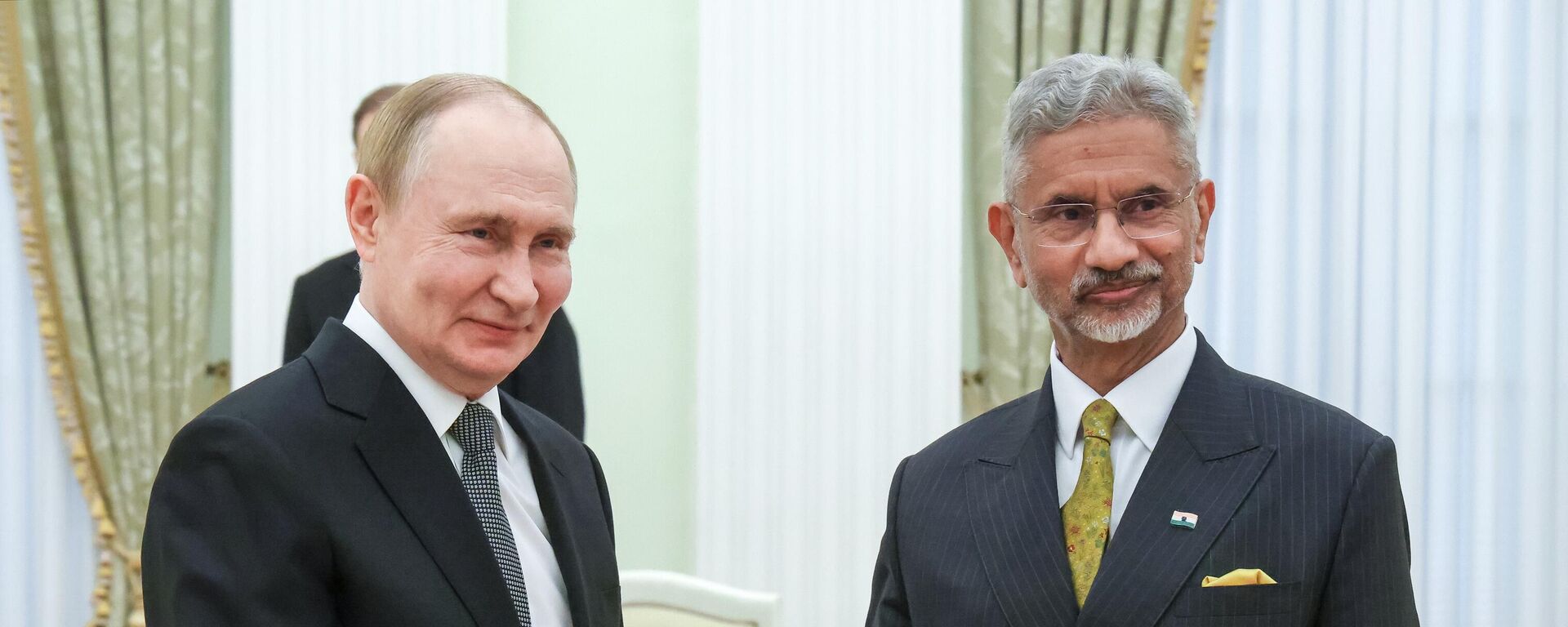 Predsednik Rusije Vladimir Putin i ministar spoljnih poslova Indije Subramanjam Džajšankar - Sputnik Srbija, 1920, 21.08.2025