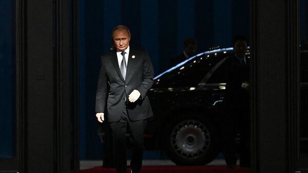 Председник Русије Владимир Путин на самиту ШОС у Тјенђину - Sputnik Србија