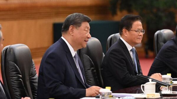 Si Đinping na sastanku sa Aleksandrom Vučićem - Sputnik Srbija