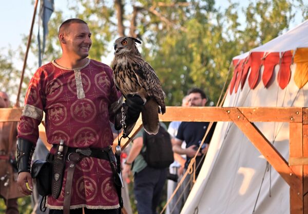 Традиционално, на витешком фестивалу су присутни и соколари са својим племенитим птицама - Sputnik Србија