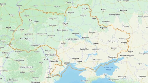 Скриншот карты Украины - Sputnik Србија