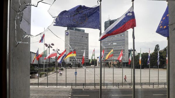 Поглед из зграде парламента у Љубљани. - Sputnik Србија